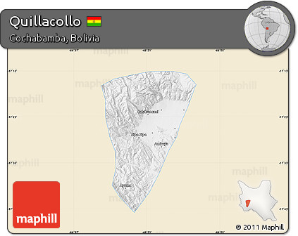 Classic Style Map of Quillacollo, single color outside