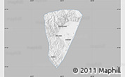 Gray Map of Quillacollo, single color outside