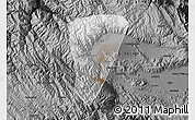 Physical Map of Quillacollo, darken, desaturated