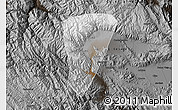Physical Map of Quillacollo, darken, semi-desaturated