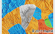 Physical Map of Quillacollo, political outside