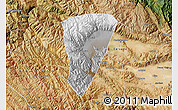 Physical Map of Quillacollo, satellite outside