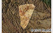 Satellite Map of Quillacollo, darken