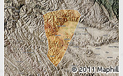 Satellite Map of Quillacollo, semi-desaturated