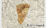 Satellite Map of Quillacollo, shaded relief outside