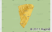 Savanna Style Map of Quillacollo, single color outside