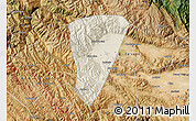 Shaded Relief Map of Quillacollo, satellite outside