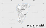 Silver Style Map of Quillacollo, single color outside