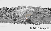 Physical Panoramic Map of Quillacollo, darken, desaturated