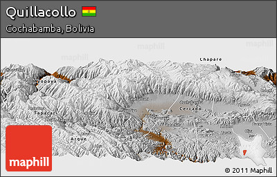 Physical Panoramic Map of Quillacollo