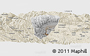 Physical Panoramic Map of Quillacollo, shaded relief outside