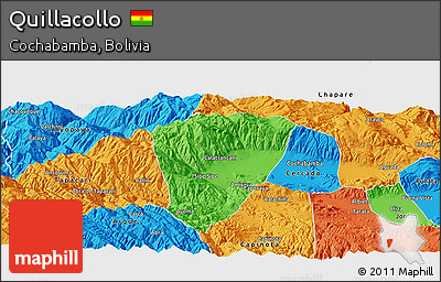 Political Panoramic Map of Quillacollo