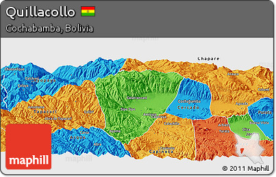Political Panoramic Map of Quillacollo