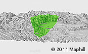 Political Panoramic Map of Quillacollo, lighten, desaturated
