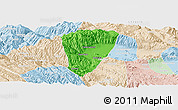 Political Panoramic Map of Quillacollo, lighten