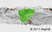 Political Panoramic Map of Quillacollo, physical outside