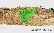 Political Panoramic Map of Quillacollo, satellite outside