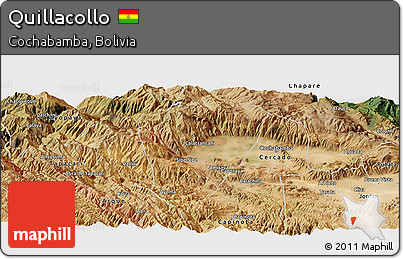Satellite Panoramic Map of Quillacollo