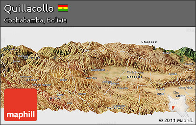 Satellite Panoramic Map of Quillacollo