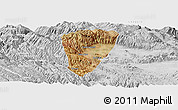Satellite Panoramic Map of Quillacollo, lighten, desaturated