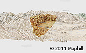 Satellite Panoramic Map of Quillacollo, lighten