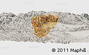 Satellite Panoramic Map of Quillacollo, lighten, semi-desaturated
