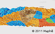 Satellite Panoramic Map of Quillacollo, political outside