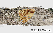 Satellite Panoramic Map of Quillacollo, semi-desaturated