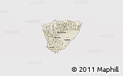 Shaded Relief Panoramic Map of Quillacollo, cropped outside