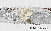 Shaded Relief Panoramic Map of Quillacollo, physical outside