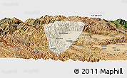 Shaded Relief Panoramic Map of Quillacollo, satellite outside