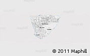 Silver Style Panoramic Map of Quillacollo, single color outside