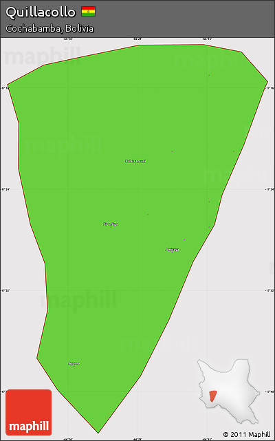 Political Simple Map of Quillacollo, cropped outside