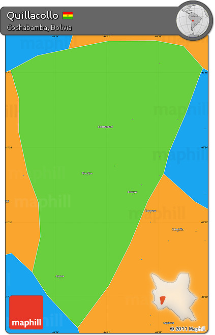 Political Simple Map of Quillacollo