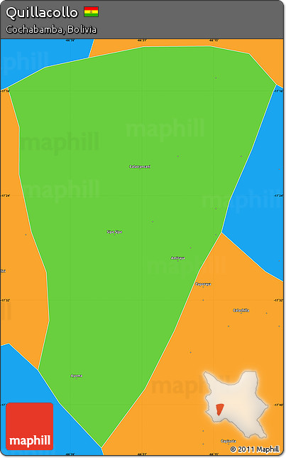 Political Simple Map of Quillacollo