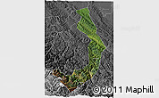 Satellite 3D Map of Sud Yungas, desaturated