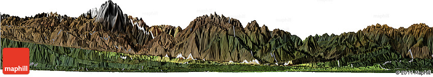 Satellite Horizon Map of Sud Yungas, darken