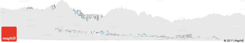 Silver Style Horizon Map of Sud Yungas, single color outside
