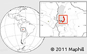 Blank Location Map of Sud Yungas, highlighted parent region