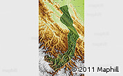 Satellite Map of Sud Yungas, physical outside