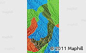 Satellite Map of Sud Yungas, political outside