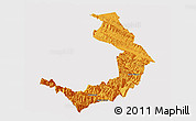 Political Panoramic Map of Sud Yungas, cropped outside