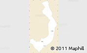 Classic Style Simple Map of Sud Yungas, single color outside