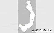 Gray Simple Map of Sud Yungas, cropped outside