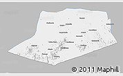 Gray 3D Map of L.Cabrera, single color outside
