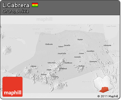 Physical 3D Map of L.Cabrera, lighten, desaturated