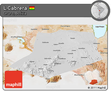 Physical 3D Map of L.Cabrera, satellite outside