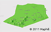 Political 3D Map of L.Cabrera, cropped outside