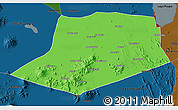 Political 3D Map of L.Cabrera, darken