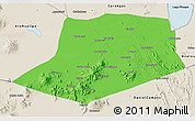 Political 3D Map of L.Cabrera, shaded relief outside